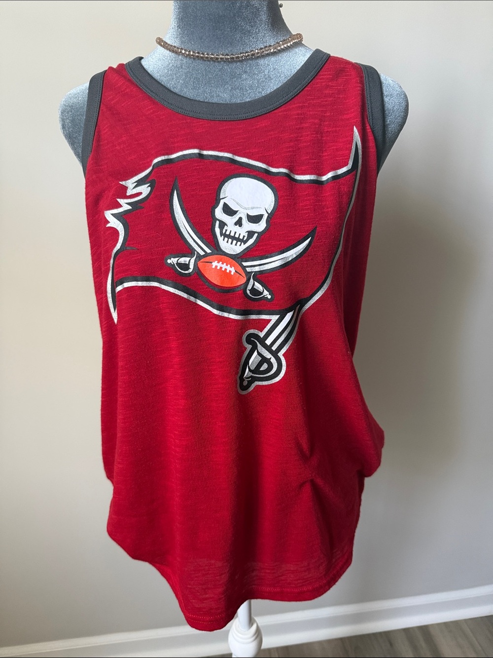 NFL Red Women's Team Apparel Tank with Black Trim